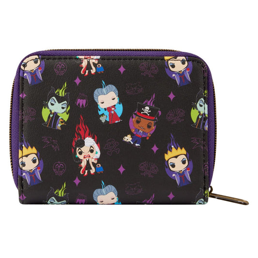 Disney Villains Print Zip-Around Wallet