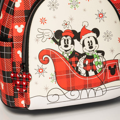 Disney Holiday Mickey Mouse and Minnie Mouse Mini-Backpack