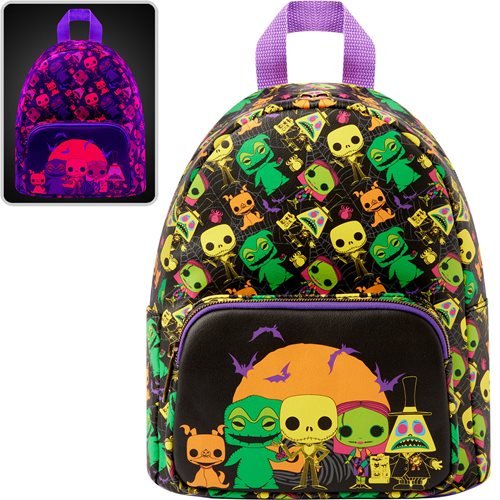 The Nightmare Before Christmas Black Light Print Mini-Backpack