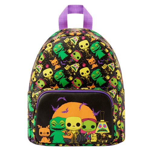 The Nightmare Before Christmas Black Light Print Mini-Backpack