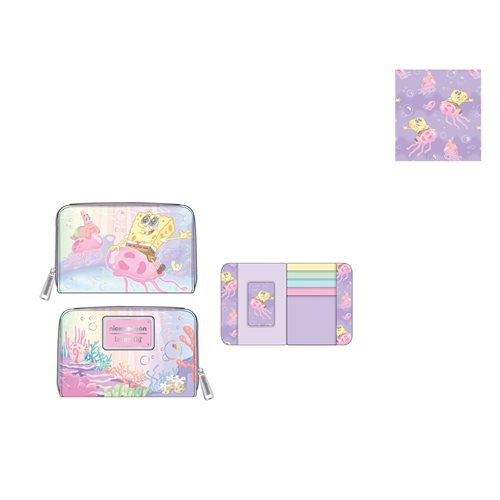 SpongeBob SquarePants Pastel Jellyfishing Zip-Around Wallet